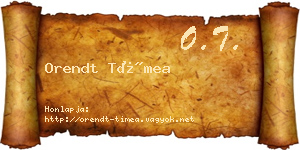 Orendt Tímea névjegykártya