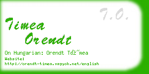 timea orendt business card